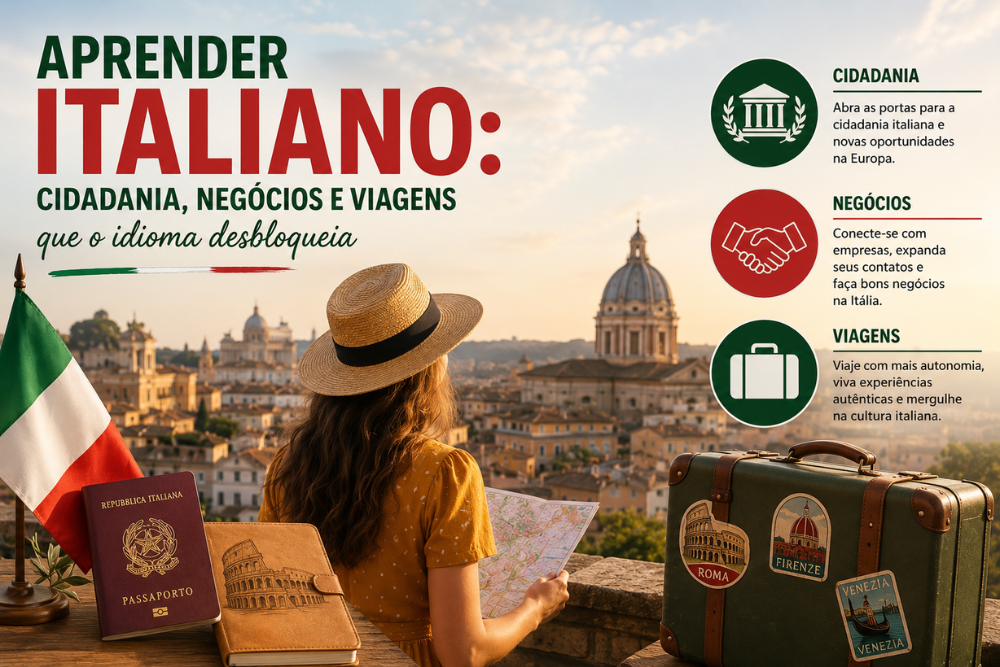 Aprender Italiano: Cidadania, Negócios e Viagens que o Idioma Desbloqueia
